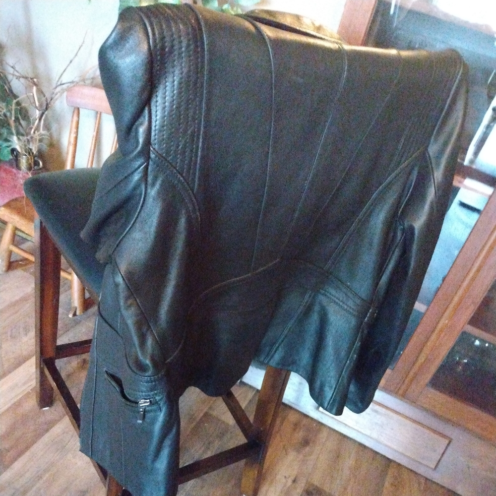 Leather coat